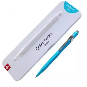 Шариковая ручка CARAN D ACHE на масляной основе 849 Color Matte X Turquoise NF0849-681 Подлинный импортный продукт