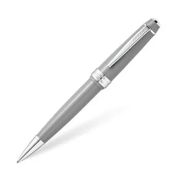 Шариковая ручка Cross Bailey из полированной серой смолы светло-серого цвета