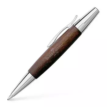 Шариковая ручка Emotion Wood Chrome Pear Wood Dark Brown 148381 Обычный импортный продукт Faber-Castell на масляной основе и