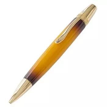 Шариковая ручка Luminio, деревянная, Jet Stream, толстая, витая, драгоценная, роскошная гитара Sunburst, изготовленная вручную в Musical Craftman со сменным стержнем Mitsubishi Jet