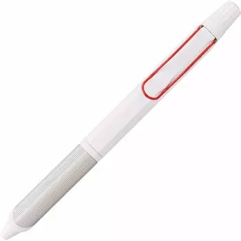 Шариковая ручка Mitsubishi Pencil 3 цвета Jet Stream Edge белая красная супертонкая, но легко писать SXE3250328W15 0,28