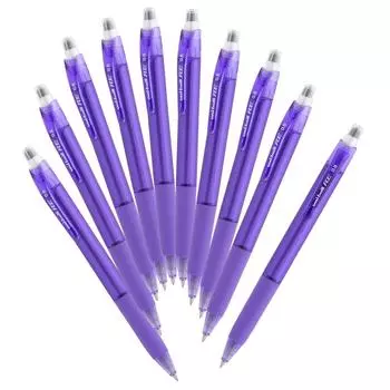 Шариковая ручка Mitsubishi Pencil Erasable Uniball RE Фиолетовая 10 штук 0,5 URN18005.12