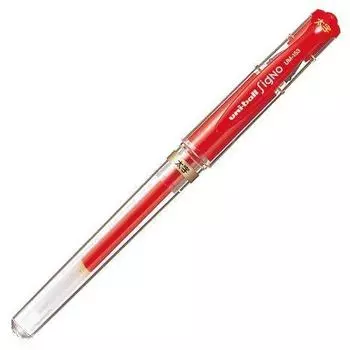 Шариковая ручка Mitsubishi Pencil Gel Ink Signo Bold Red Japan Water-Based UM153.15 [5 шт.]