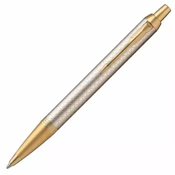 Шариковая ручка PARKER IM Premium Warm Gray GT со средним кончиком, подарочная коробка, оригинальный импортный продукт 1975660 на масляной основе