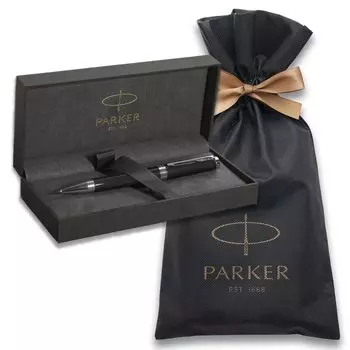 Шариковая ручка PARKER Ingenuity Black CT Medium Point Упаковочный пакет с логотипом бренда Подарочная коробка Подарок Роскошный официальный подлинный импортный продукт