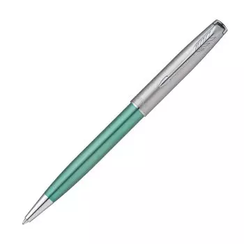 Шариковая ручка PARKER Sonnet Essential Green Sandblast CT со средним кончиком, подарочная коробка, оригинальный импортный продукт 2169384 и на масляной основе