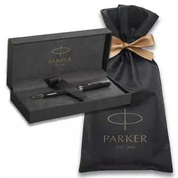 Шариковая ручка PARKER Sonnet Rack, черная, CT, средний кончик, упаковочная сумка с логотипом бренда, подарочная коробка, подарочный подарок, роскошь, официальный, обычный, импортный продукт