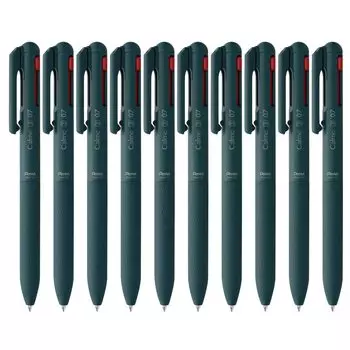 Шариковая ручка Pentel Calme бирюзового цвета 10 шт. BXAC37S 3-цветная 0,7 мм бирюзовый синий