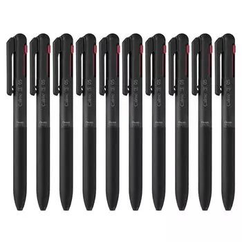 Шариковая ручка Pentel Calme черная 10 шт. BXAC35A 3-цветная 0,5 мм