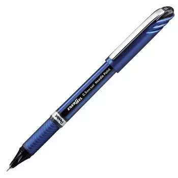 Шариковая ручка Pentel с гелевыми чернилами Energel Euro 0,5 мм, синяя, Axis BLN25-A, черная