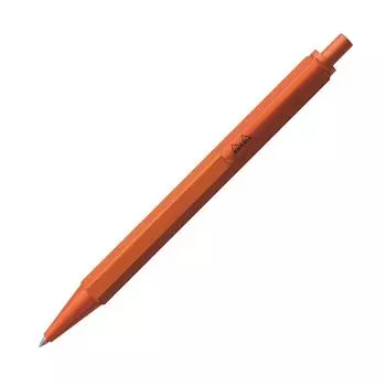 Шариковая ручка Rhodia Script 0,7 мм шестигранный стержень алюминиевый корпус обработка волосяной линией масляные чернила низкой вязкости оранжевый RHODIA cf9288