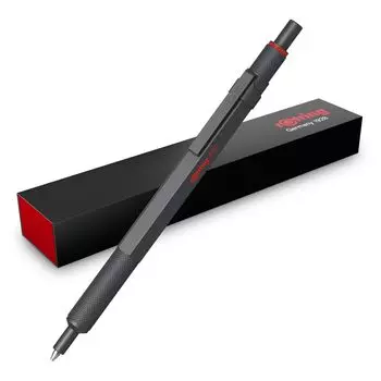 Шариковая ручка rOtring 600 Dark Stone Medium Point на масляной основе в подарочной коробке 2204408