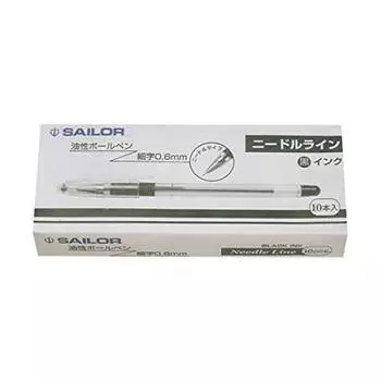 Шариковая ручка Sailor Fountain Pen Needle Line, коробка из 10 шт. чёрный