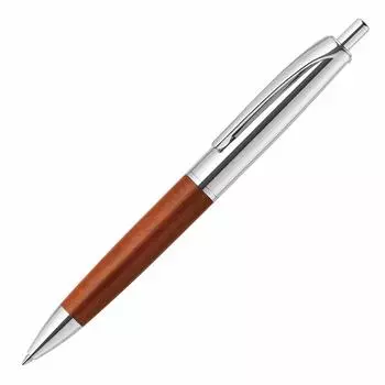 Шариковая ручка Zebra Oil-Based Fillare Wood Knock Type 0.7 Silver P-BA76-WDS