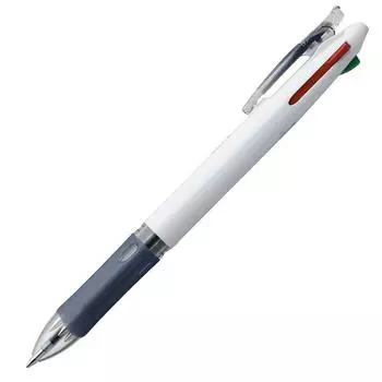 Шариковая ручка Zebra Slim 4C White 10 шт. 4-цветная Clip-on B-B4A5-W