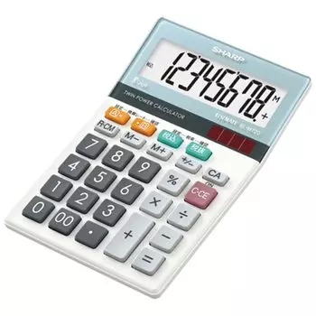 Sharp glass top design calculator 8 digits nice size (mini type) EL-M720X