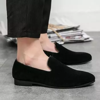 Sharp pointed frosted men s shoes Trendy minimalist designer styles Fashion Party Outdoor Leisure Business Men s Shoes 38-46 38 чёрный