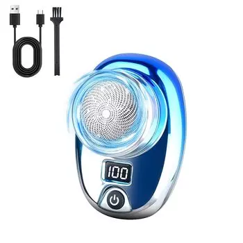 shaver men s [2025 Innovation] RAINBEAM shaving shaving electric small electric shaver high speed rotary 6 blades Washable Type-C fast charging LED