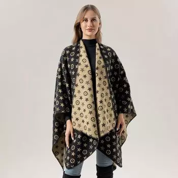 Shawl Cloak Warm Outside Cloak Big Name Scarf Women 135-160 красный