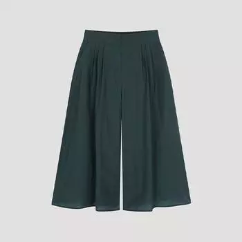She S Miss Back Banding Cropped Culotte PantS SwwSlo22180 De DARK GREEN/55