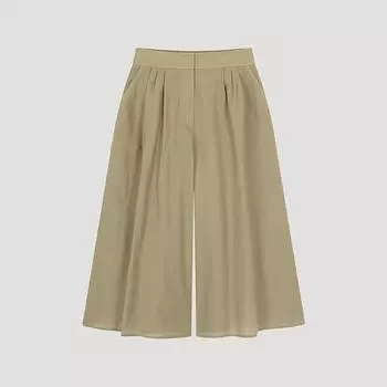 She S Miss Back Banding Cropped Culotte PantS SwwSlo22180 Db dark beige/55