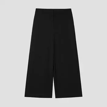 [She S miSS] Back Banding Wide Crop pantS SwwSlp22100 Bk blacks/55