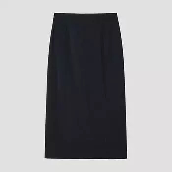 [She S miSS] Back Slit Straight Long Skirt SwwSkp22080 Dn DARK NAVY/44