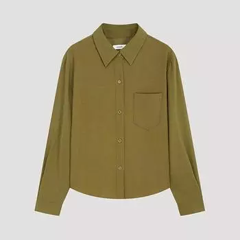 She S miss базовая рубашка с обычным карманом SwwSto42050 Kh Khaki/55