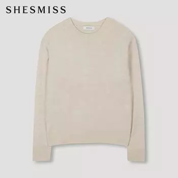 She S miSS baSic Round Knit Top SSkpon42520 Ot oatmeal/55