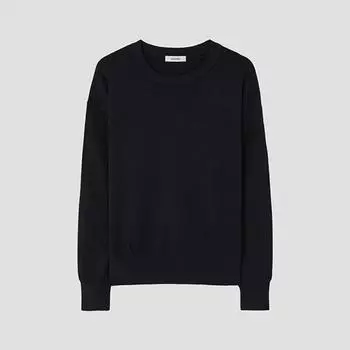 She S miss базовый вязаный свитер с круглым вырезом SSkpop12010 Dn DARK NAVY/55