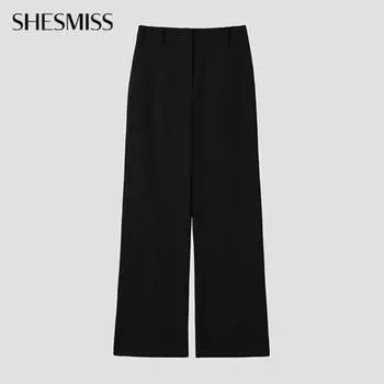 She S miss basic slim прямые брюки SwwSlp11020 Bk blacks/55