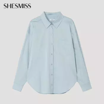 She S miss базовая рубашка с однотонным воротником SWWSTP12060 LL light blue/55