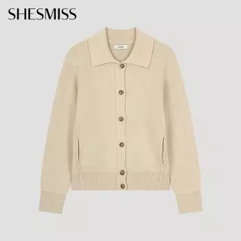 She S miss базовый кардиган с воротником на пуговицах SSkcdo41030 фунтов light beige/55