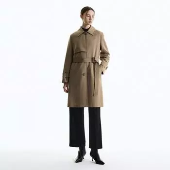 She S miss базовый тренчкот с клапаном Swwbyn32010 khaki beige/55