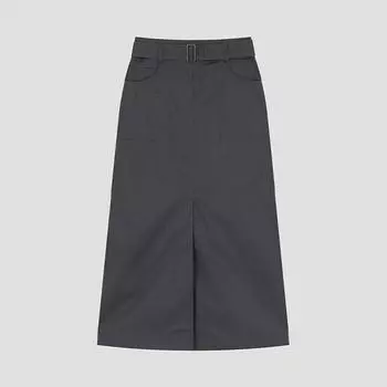 She S miSS Belted BAck BAnding A Line Skirt SwwSko21050 Ch charcoal/55