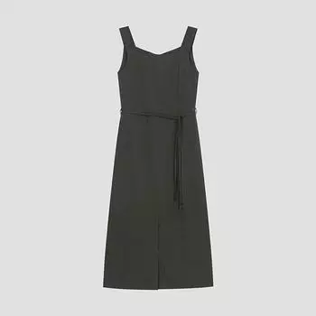 She S Miss платье без рукавов с поясом и разрезом Swwopo22140 De DARK GREEN/55