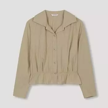 She S Miss Блузка с открытым воротником и баской Swwbln31040 фунтов light beige/55