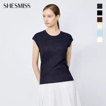 She S miSS Cap Sleeve Round Neck Knit SSkpoo22080 blacks/66