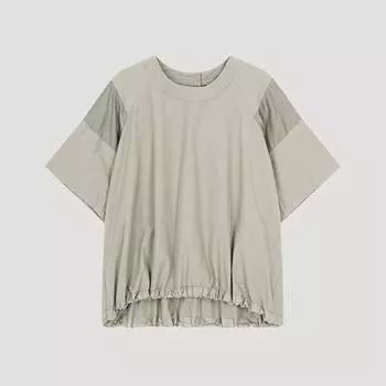 She S miSS Color Matching Raglan String blouSe Swwblo21070 Kh Khaki/55