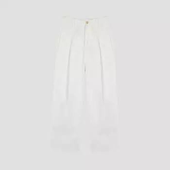 She S miss Cotton Pin Tuck Tapered брюки SawSlo43010 Wh white/55