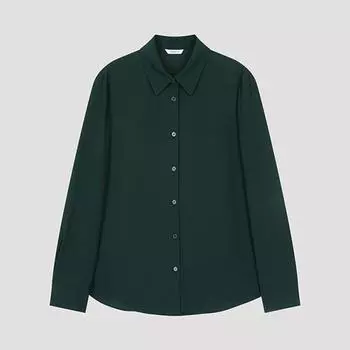 Она S Miss Daily Solid ShirtS SwwSto32010 De DARK GREEN/66