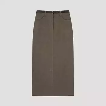 She S miss Длинная хлопковая юбка с разрезом сзади SwwSko41010 blacks/55