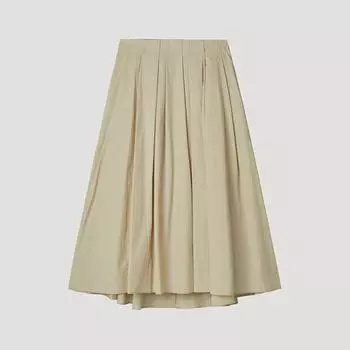[She S miSS] Длинная юбка со складками и отделкой сзади SwwSkp22010 Ly light yellow/55