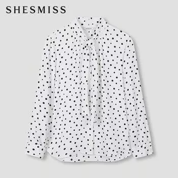 She S miSS Dot Pattern Tie blouSe Swwbln42030 Iv Ivory/55