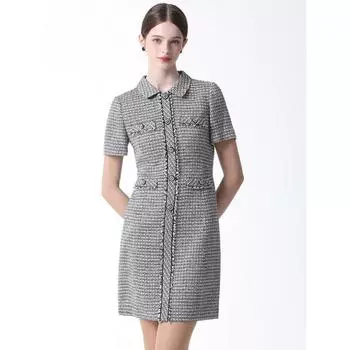 She S Miss Fake Button Down Tweed Dress Цена заказа 428 000 вон black (BK)/66