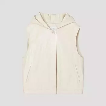 [She S miSS] Faux Leather String Hooded veSt Swwvtp12010 Cr creamy/55