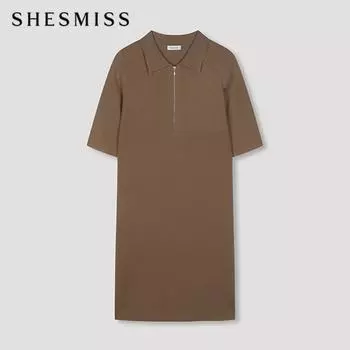 She S miSS Half Zip Up Knit dreSS SSkopn31010 Ca Camel/55