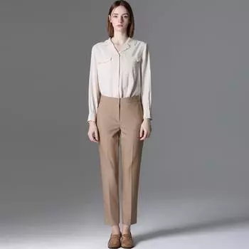 She S Miss Hidden Button Прямые брюки Цена 128 000 вон Beige (DB)/55
