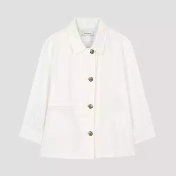 She S miSS Льняная однобортная куртка с клапаном на пистолете Swwjko22060 Ow off-white/55