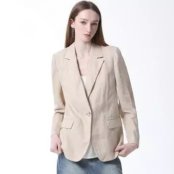 She S miSS Льняной пиджак на одной пуговице Цена 318 000 вон Light beige (LB)/55